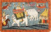 unknow artist Celestial Procession with Indra Riding His Elephant china oil painting artist